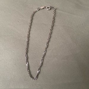 Twisted Sterling silver anklet